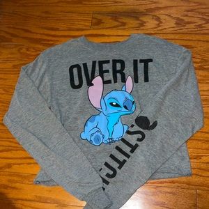 Stitch “over it” long sleeve, Cropped shirt